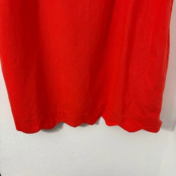 Kate Spade X Target Scalloped Mini Shift Dress Red Sleeveless New Size Large - Picture 4 of 10